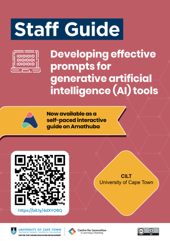 Developing effective prompts for generative artificial intelligence (AI) tools cover
