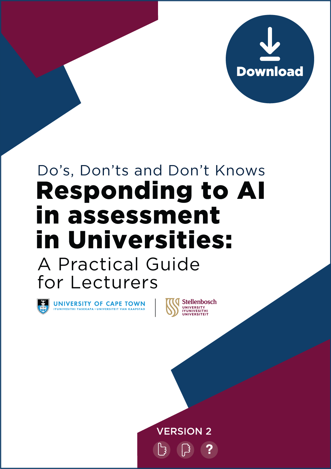 Responding to AI in assessment in Universities Guide Cover