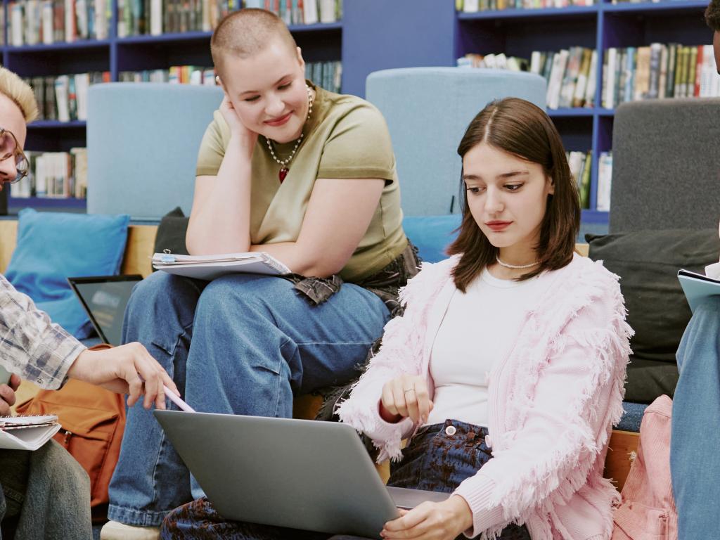 Socially-just photo of students